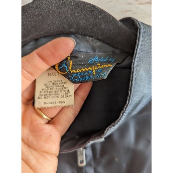 Vintage Racing Jacket Mens Size Medium M Navy AMA USA 48th ISDT Barn Find - Picture 10 of 13